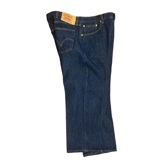 Levi's 501 XX Jeans Blank Red Tag Black Batwing Men Dark Wash 40x30 Actual 38x26 - Picture 7 of 15